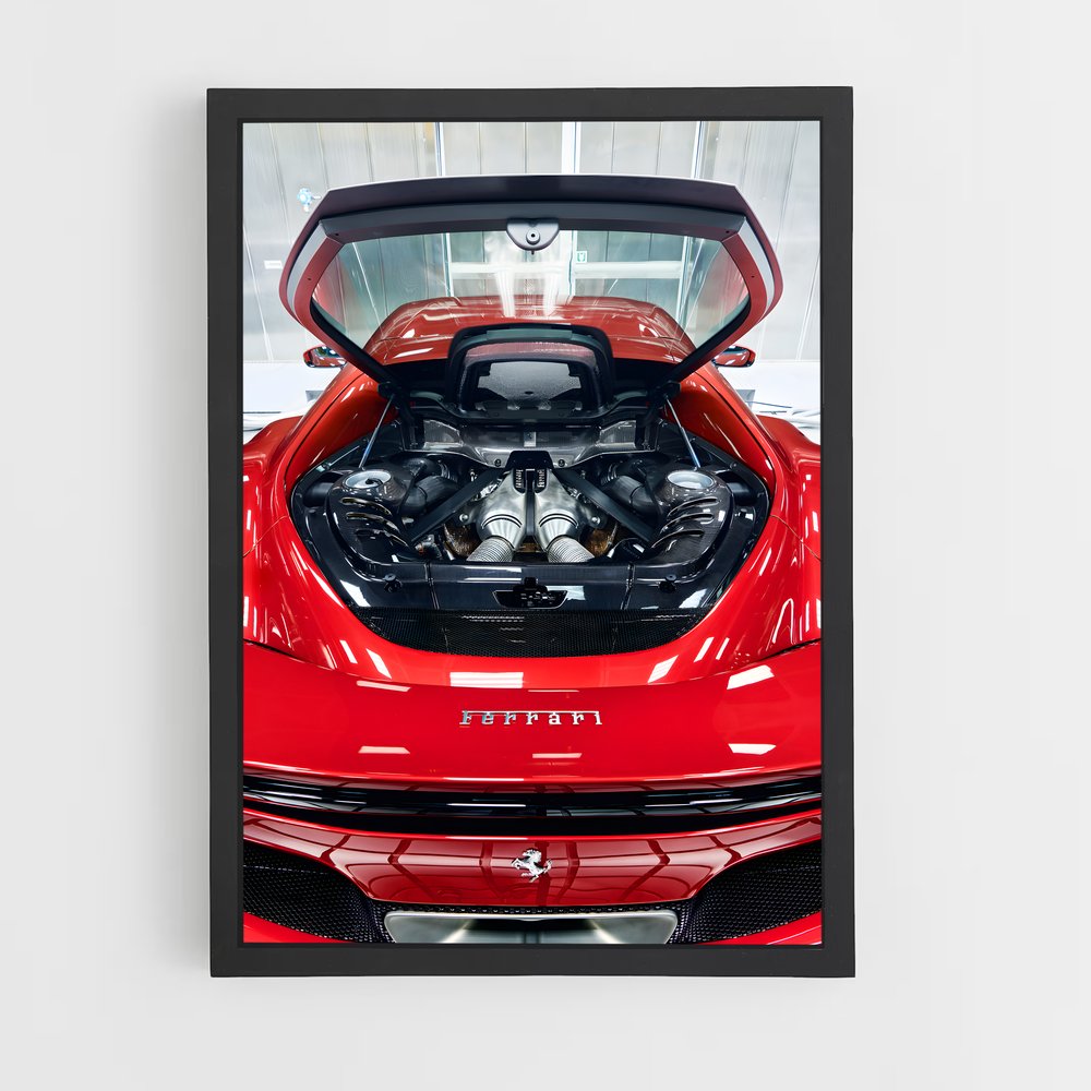 Poster Gtb Quatre – affiche Ferrari (vue 2)
